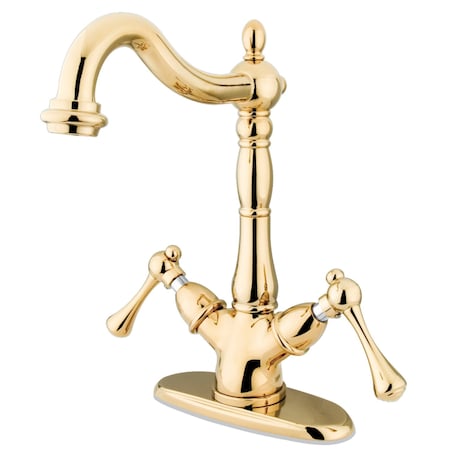 Kingston Brass KS1492BL Vessel Sink Faucet, Polished Brass KS1492BL